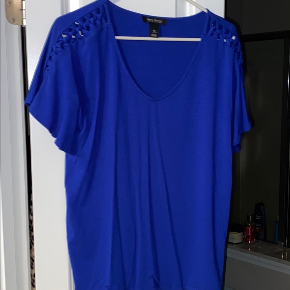 White House Black Market royal blue like new top